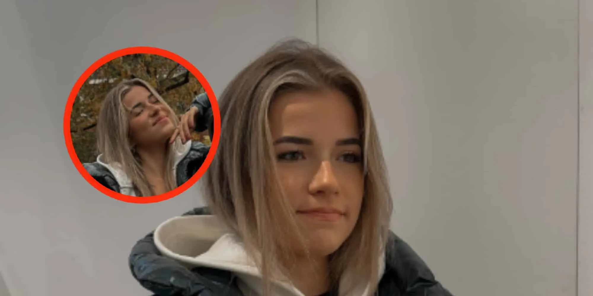 foto jade anna gaat in veel te weinig kleding het koude herfstweer in