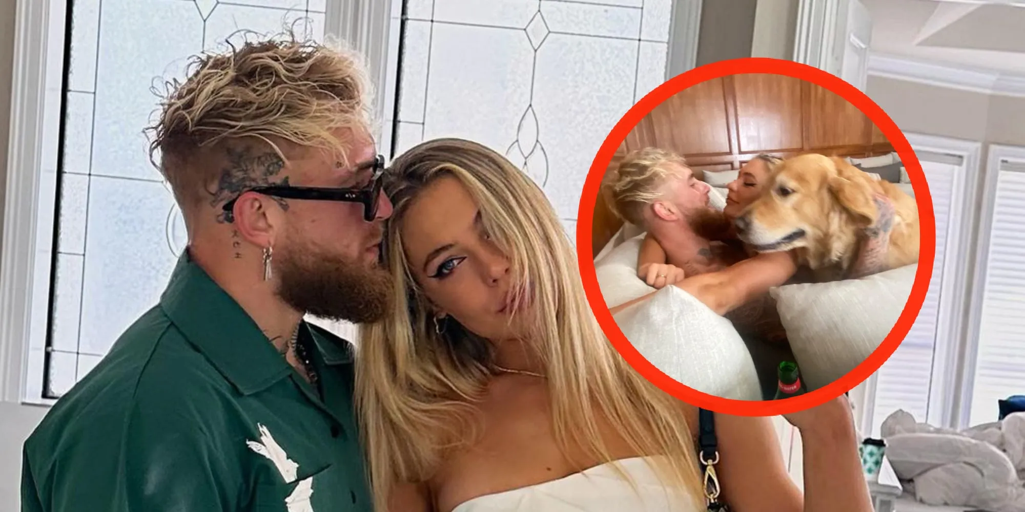 foto jutta leerdam heeft last van gluurder tijdens intiem momentje met jake paul