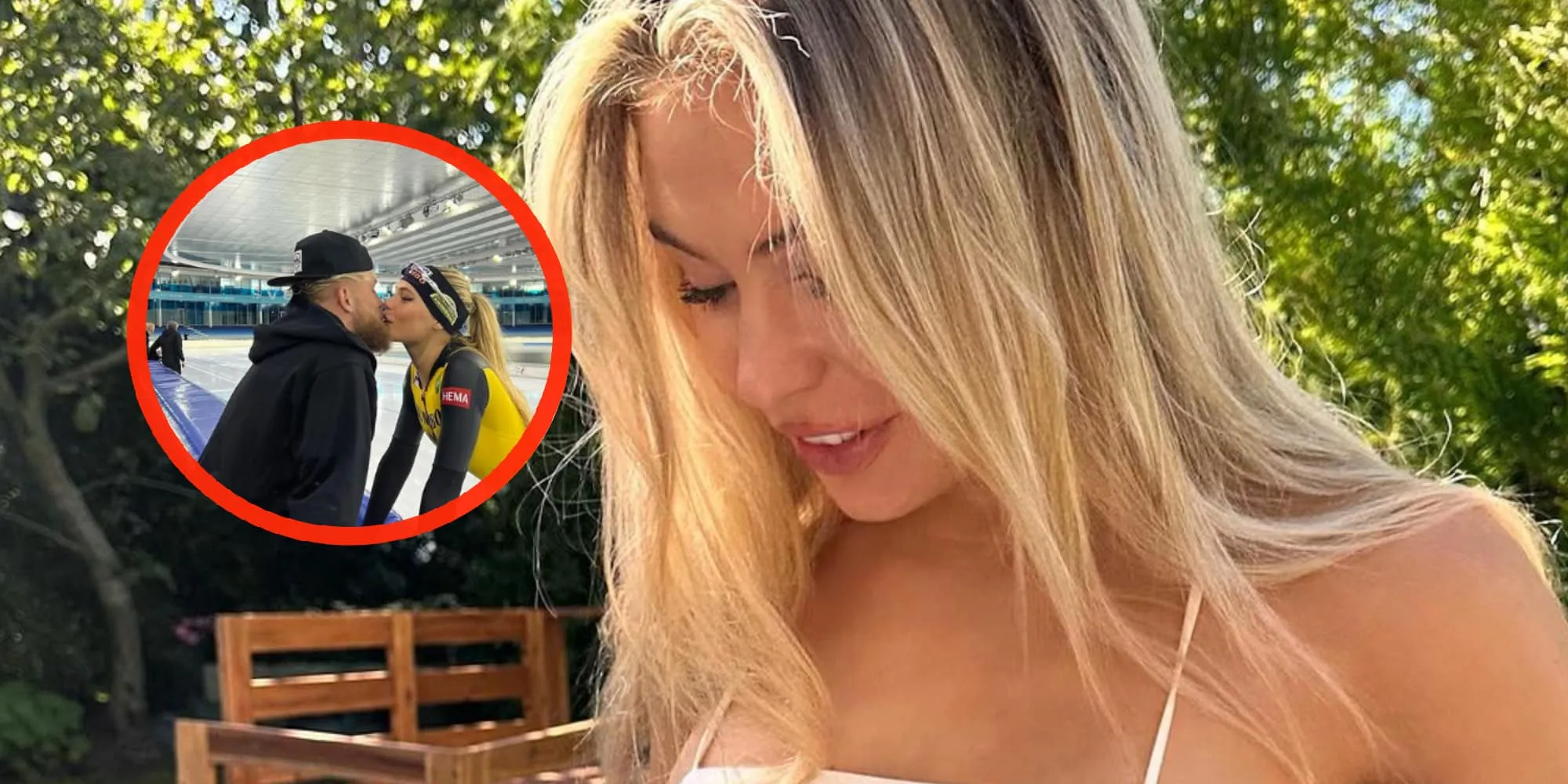 foto jutta leerdam laat zich op het ijs beminnen door vriend jake paul