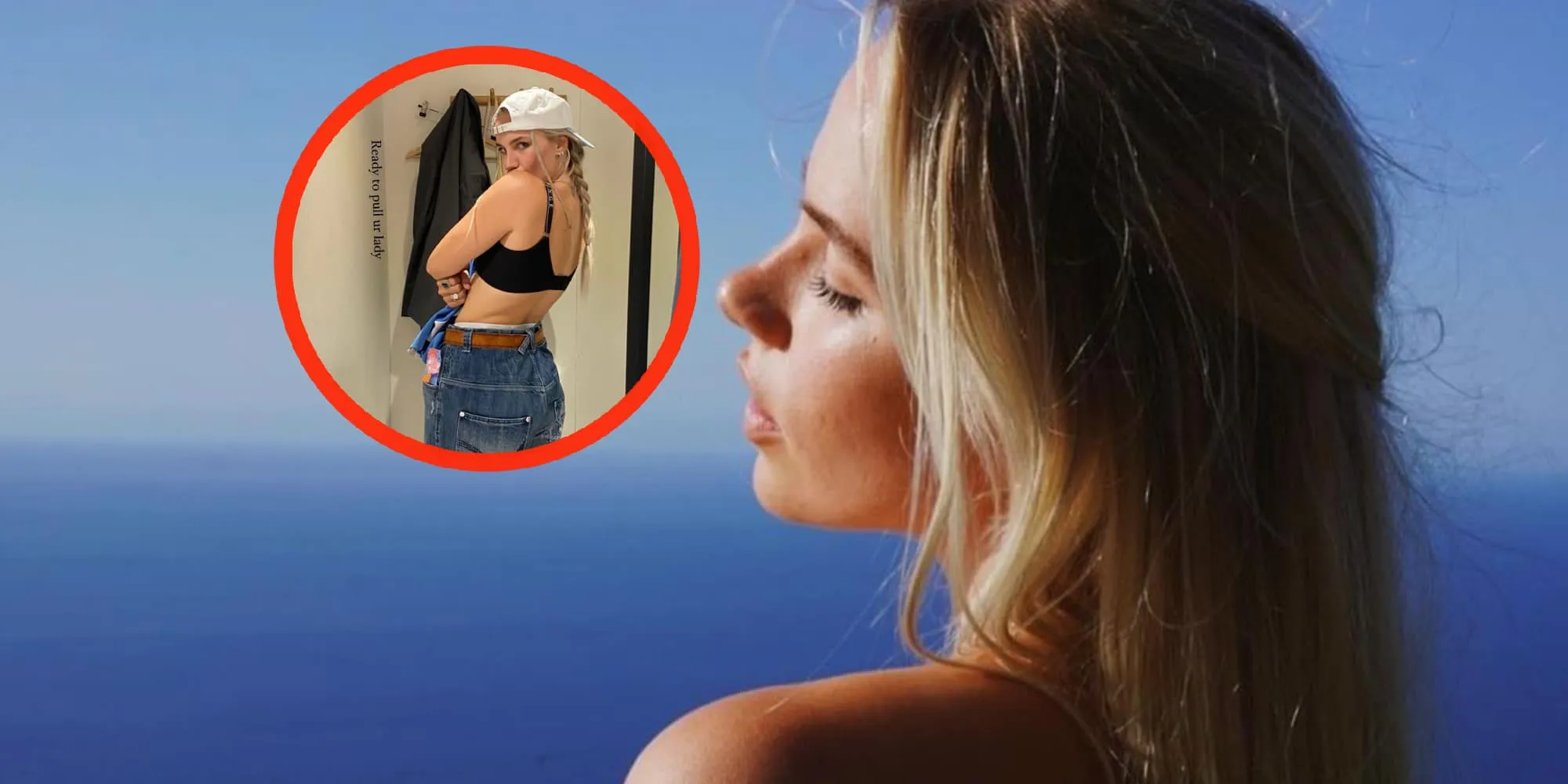 foto juultje tieleman doet het gordijntje van pashokje open voor gluurder met camera