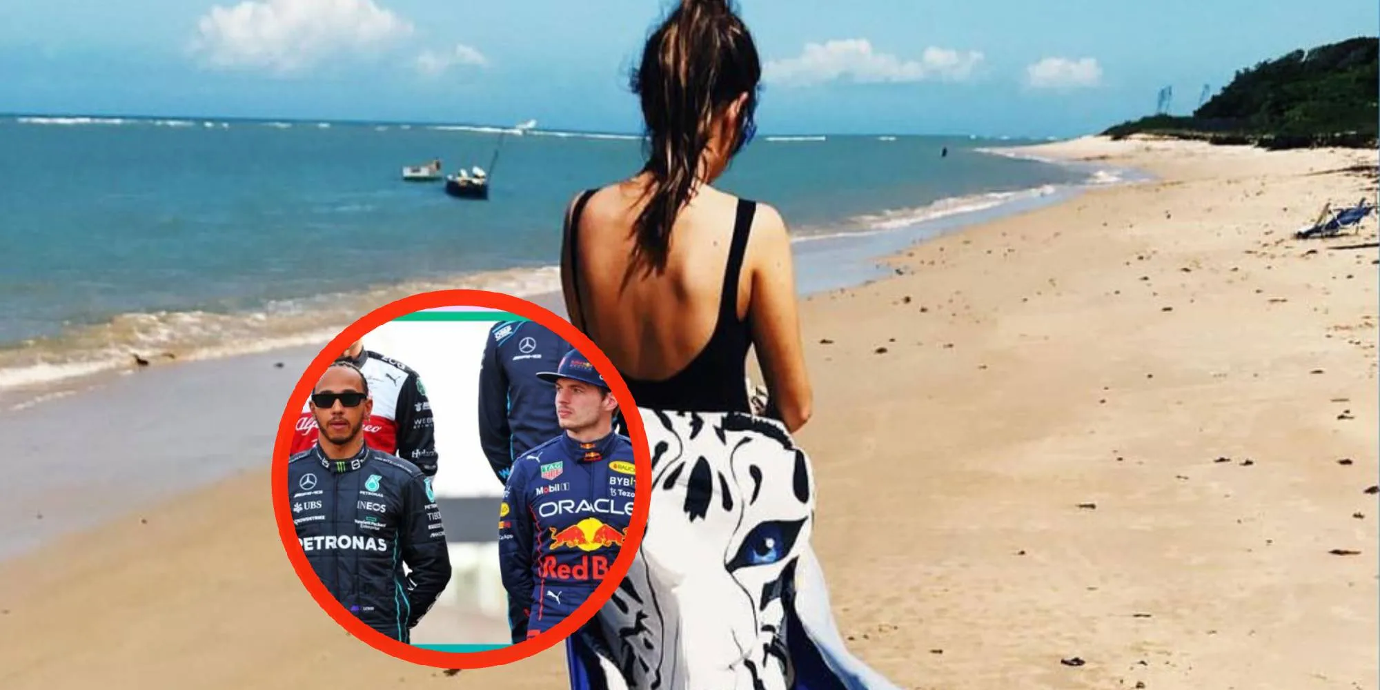 foto kelly piquet deelt fijne strandfoto na enorme racismeboete voor vader nelson piquet