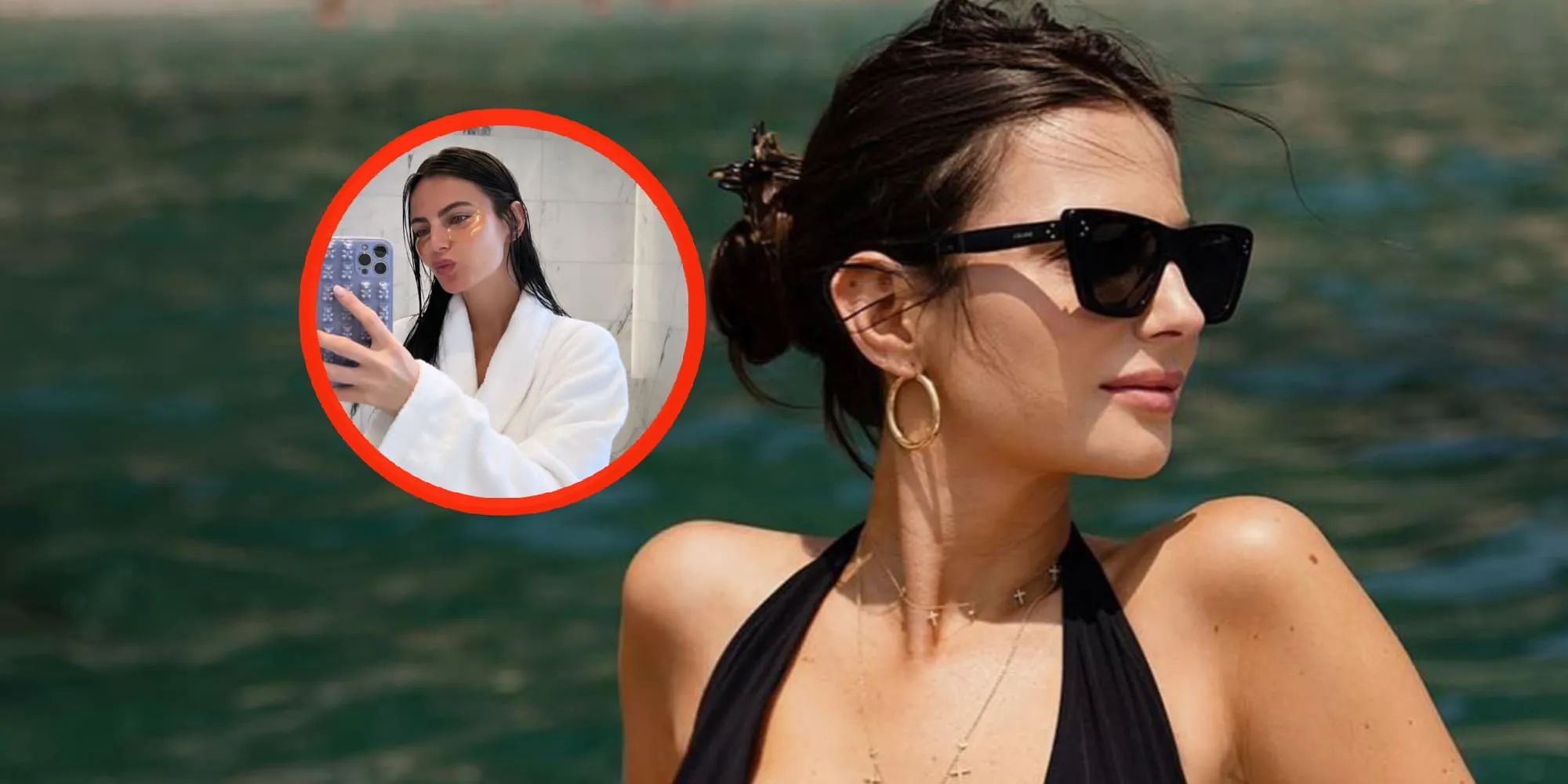 foto kelly piquet laat zich helemaal ondersmeren in openhangende badjas