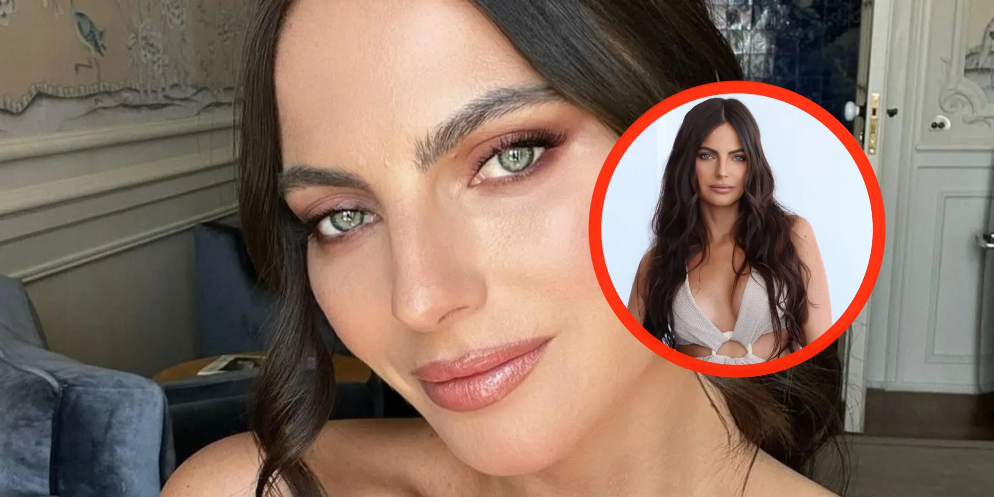 foto kelly piquet lijkt niks onder haar jasje aan te hebben