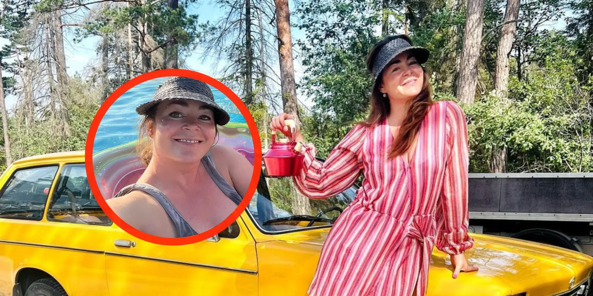 foto kim lian van der meij gooit haar beentjes in de lucht in het zwembad