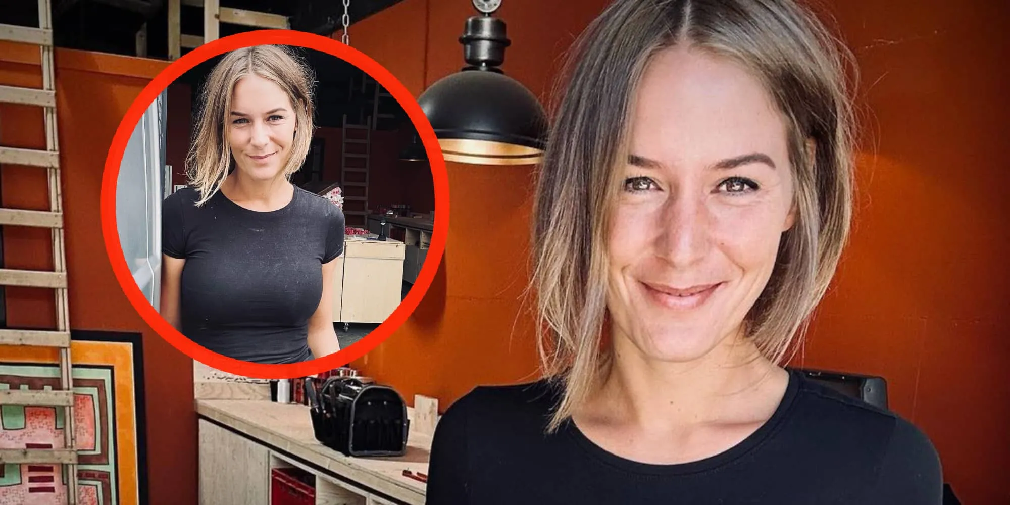 foto klusbabe martine beijer van eigen huis tuin maakt kijker wild met krap shirtje