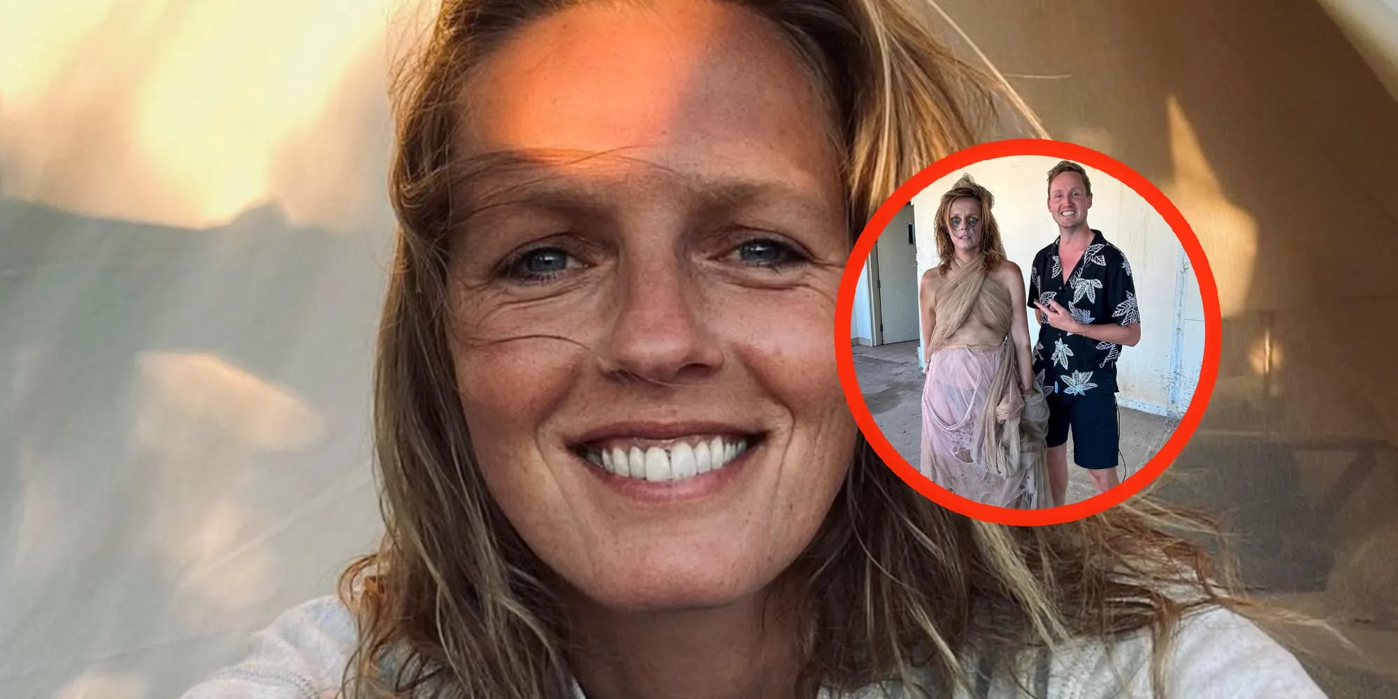 foto leonie ter braak verschijnt in volledig doorschijnende outfit in het pefecte plaatje