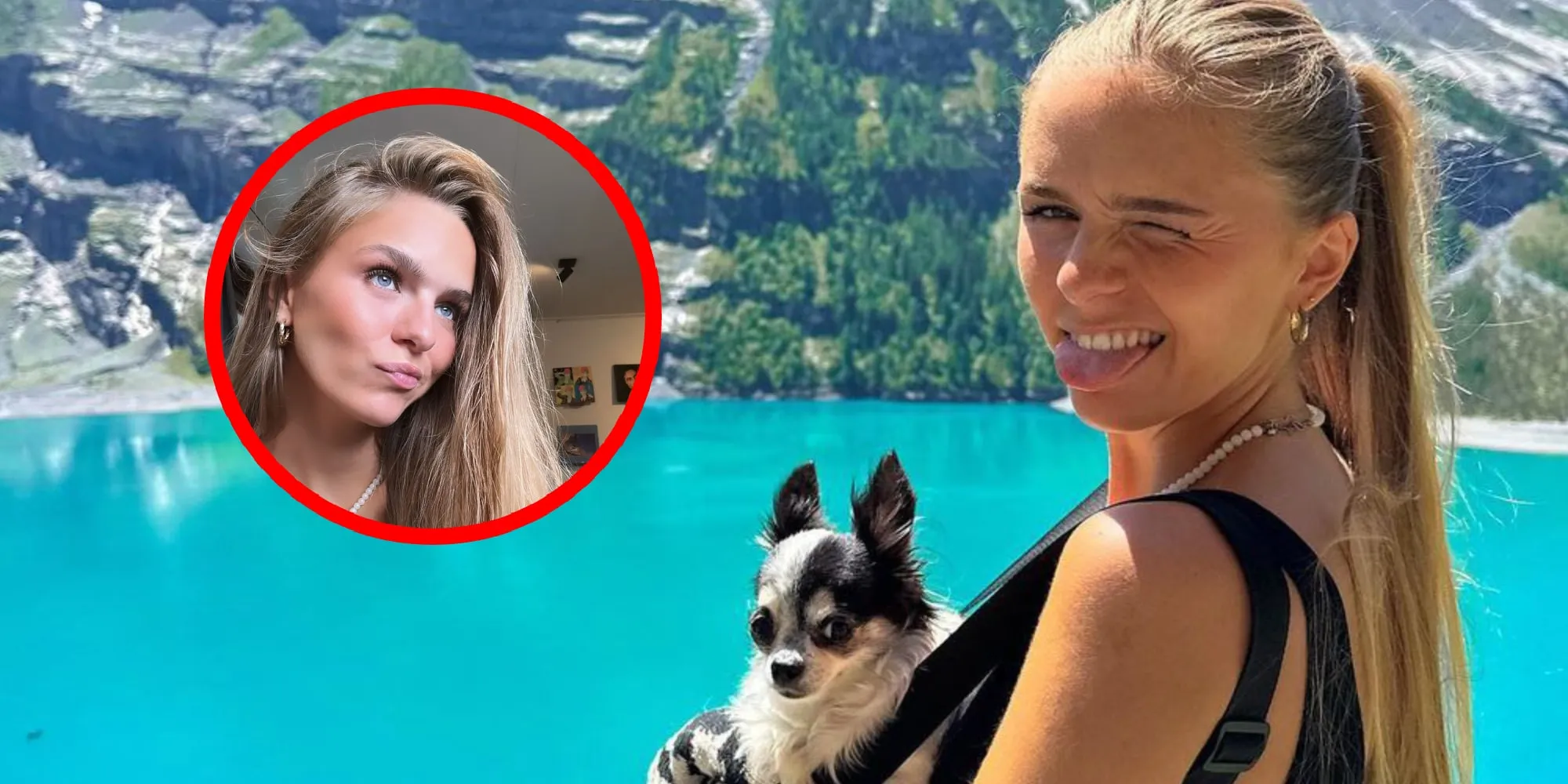 foto lies zhara laat haar voorgevel bijna uit hemdje vallen
