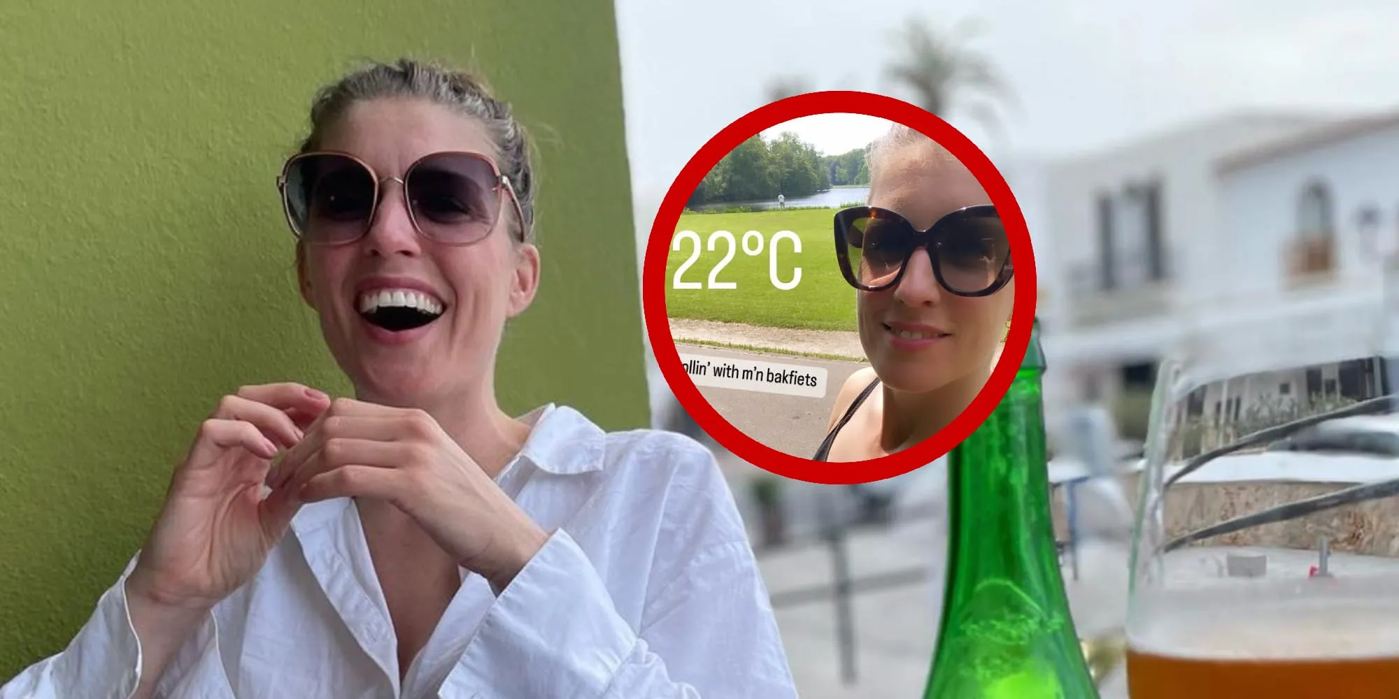 foto marieke elsinga pakt zonnestralen in flinterdun topje
