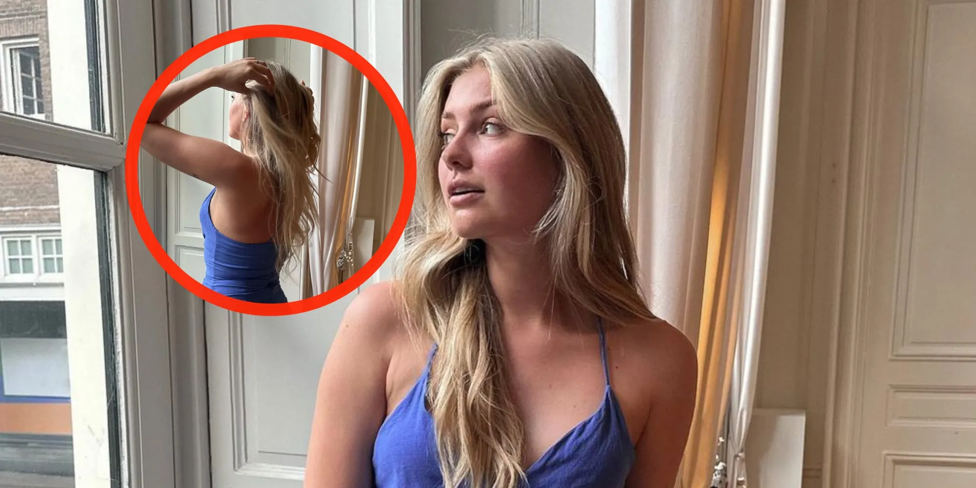 foto marije zuurveld laat haar geweldige lijf zien in zeer strak jurkje