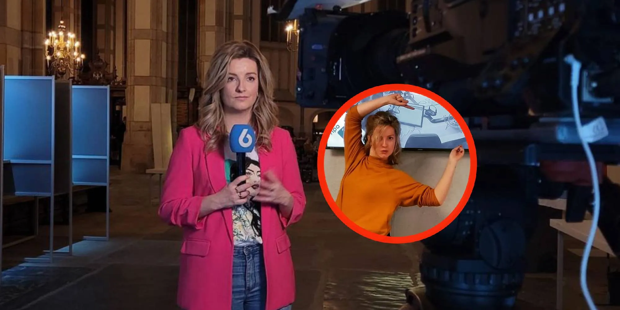 foto merel ek beleeft nachtelijk avontuurtje in kerk tijdens verkiezingen