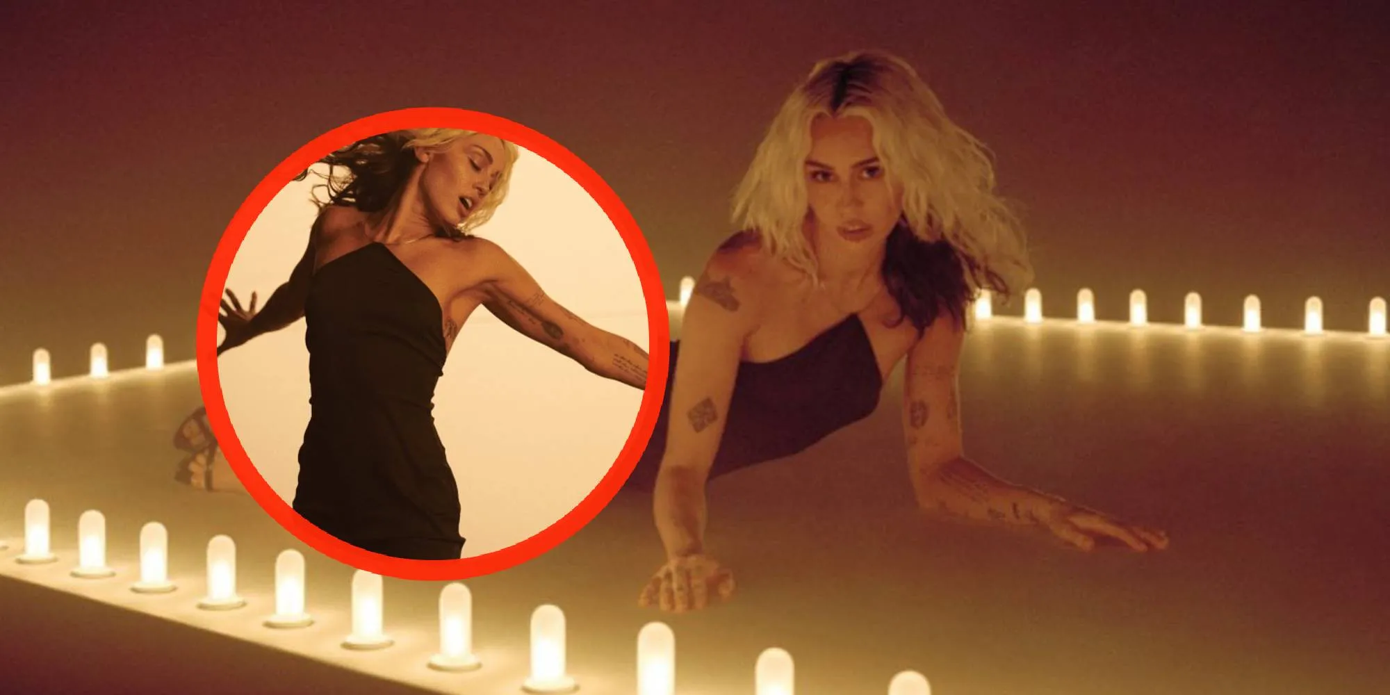 foto miley cyrus zwaait met kletsnatte heupen in kort jurkje