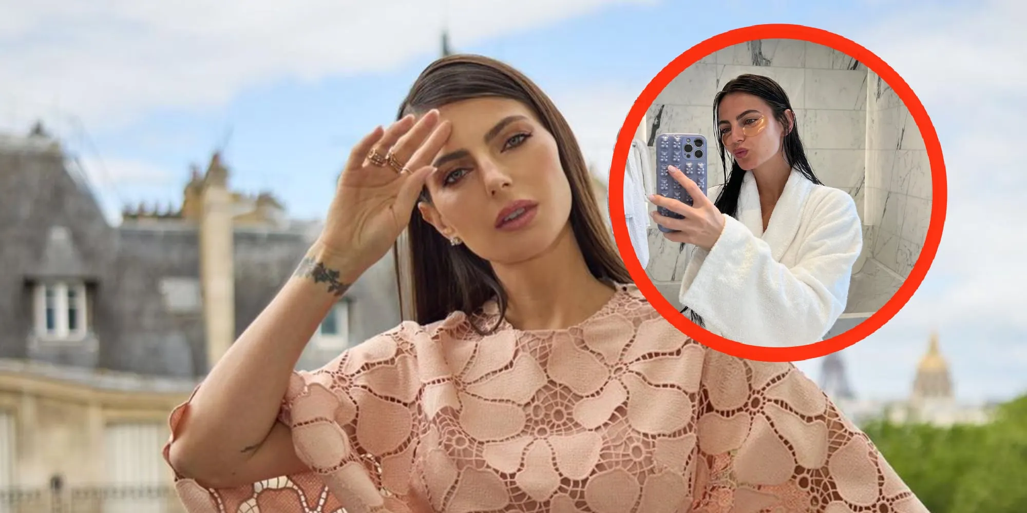foto nauwelijks aangeklede kelly piquet filmt zichzelf in de badkamer