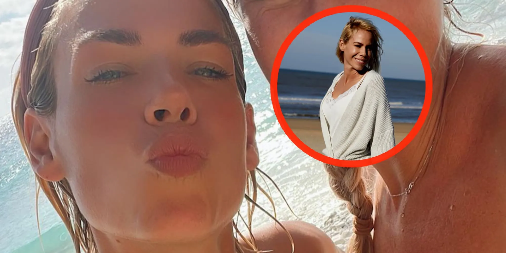 foto nicolette kluijver pronkt met haar twee zongebruinde troeven in strak zwemtopje