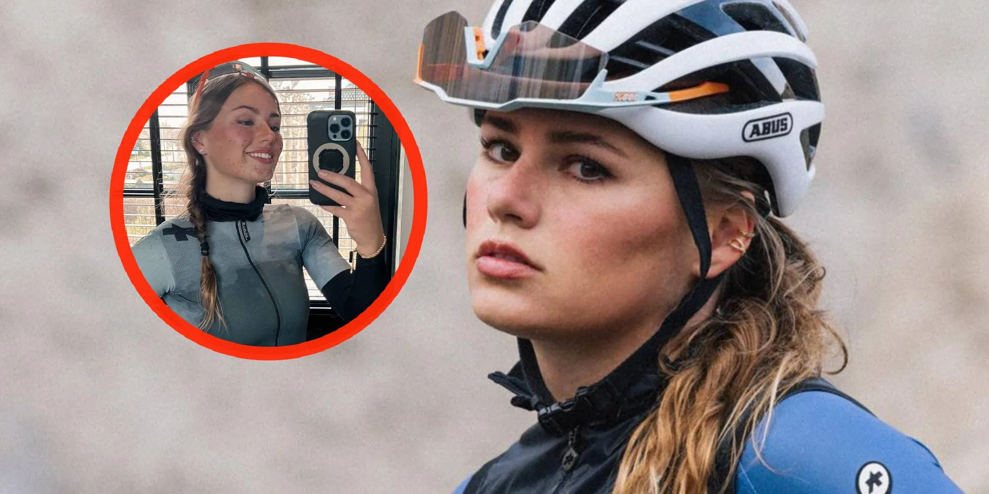 foto puck moonen laat haar gezicht onderkliederen tijdens bevrijdend ritje