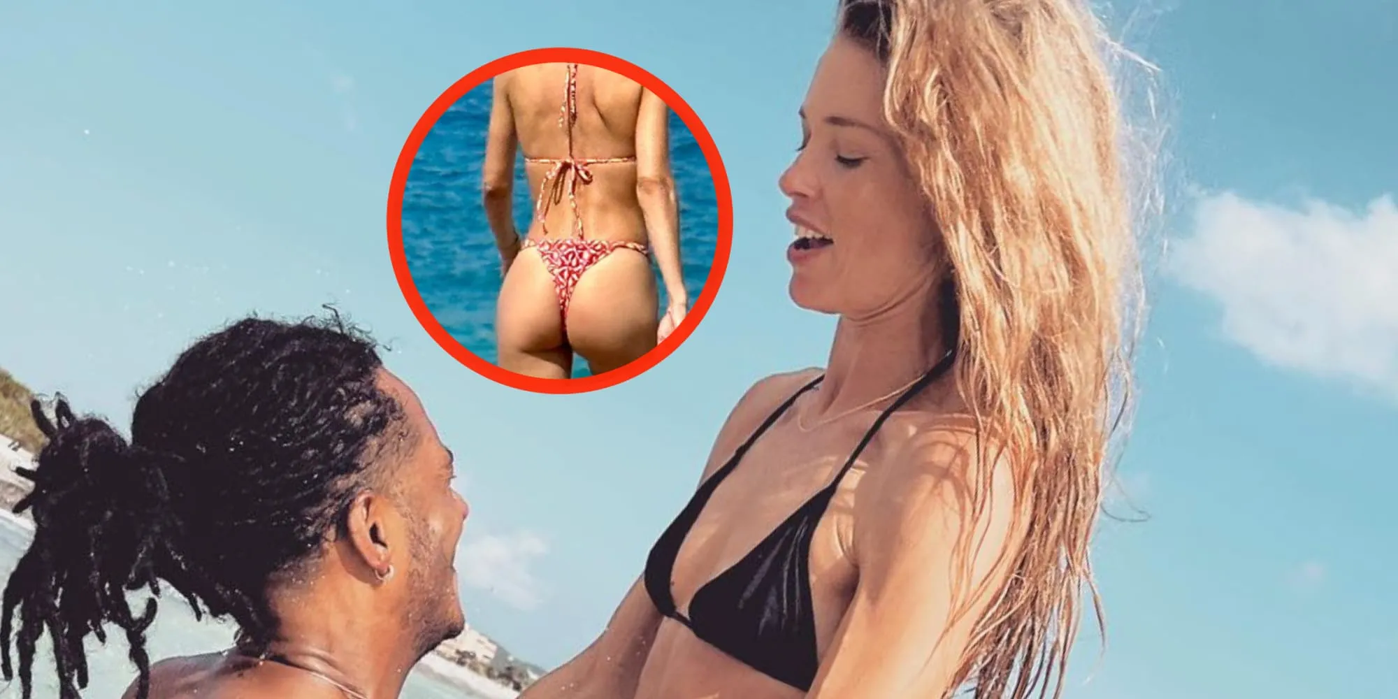 foto schaars geklede doutzen kroes wordt van afstandje begluurd door man
