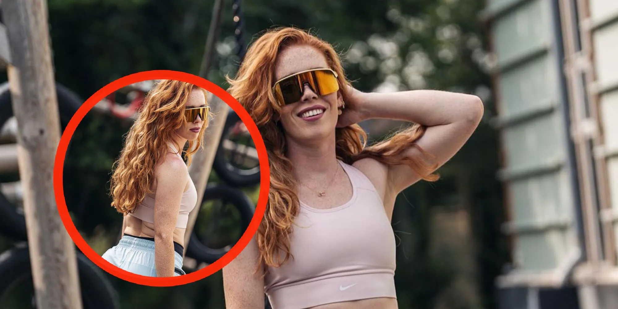 foto schaatsster antoinette de jong laat haar strakke broekje zakken