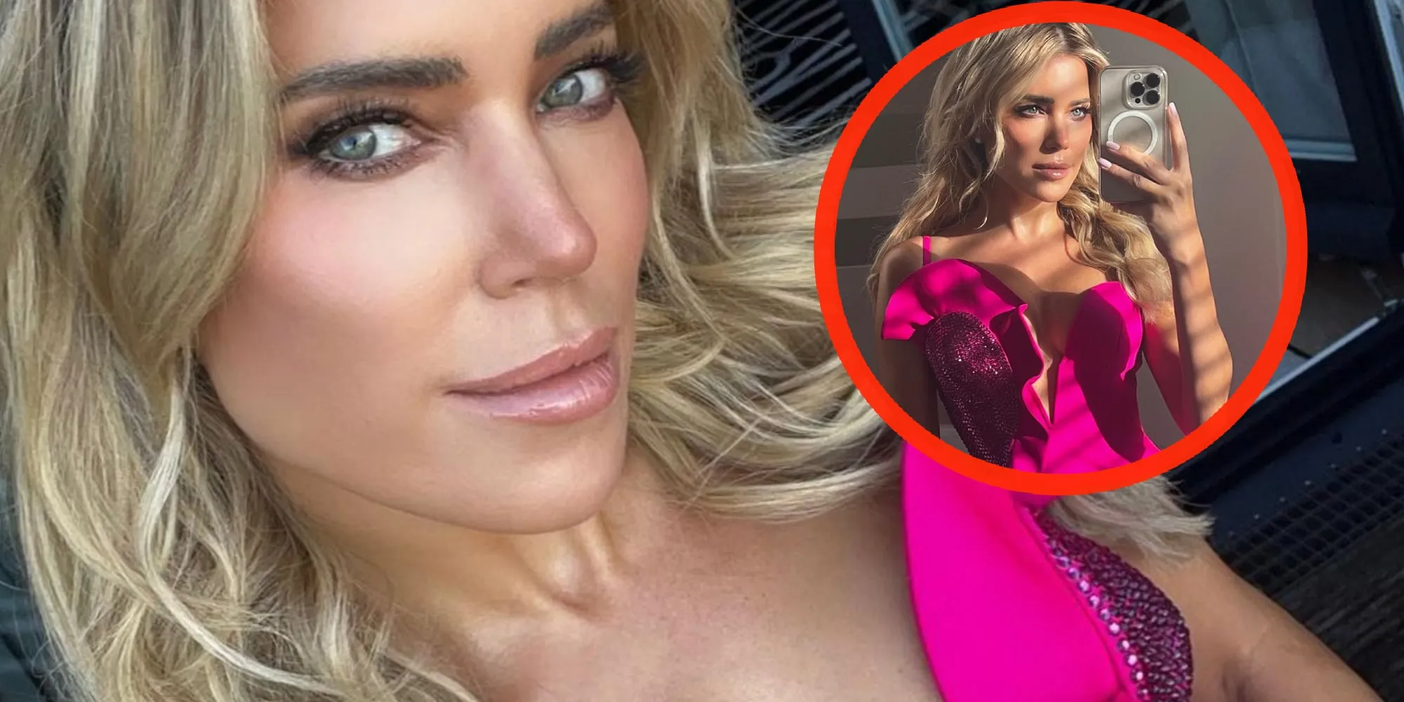 foto sylvie meis weet op miraculeuze wijze te voorkomen dat voorgevel uit jurkje valt