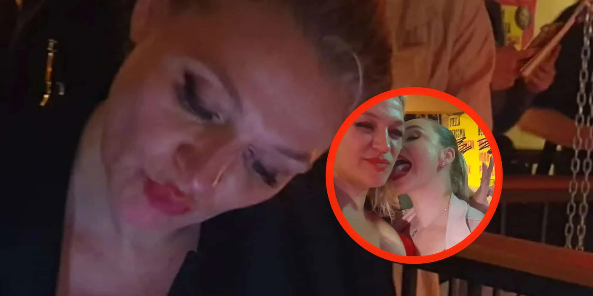 foto uitdagende stella bergsma laat zich likken door andere vrouw