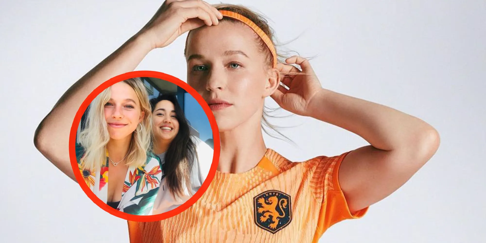 foto voorover buigende jackie groenen laat inhoud van haar topje zien