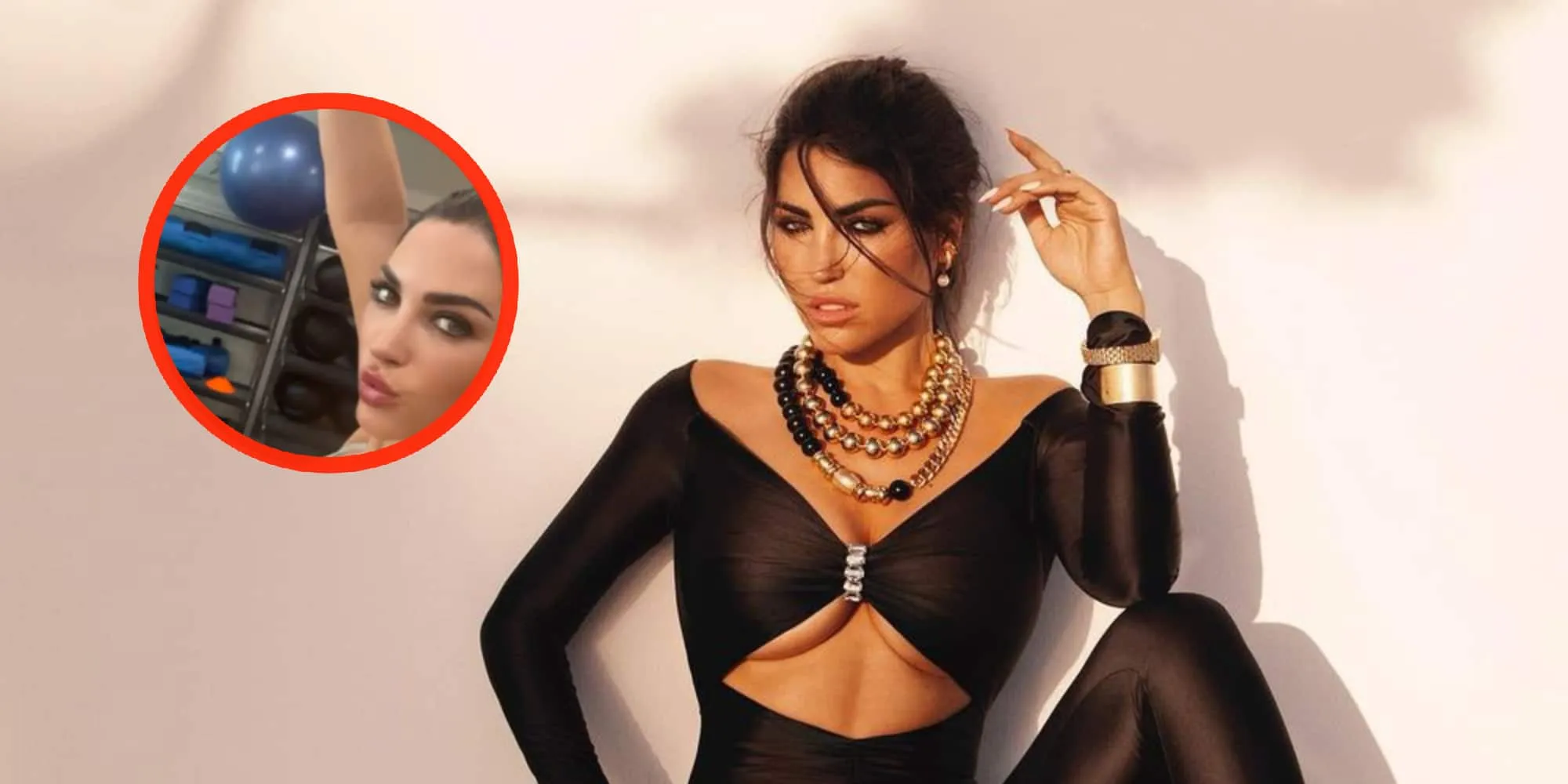 foto yolanthe cabau laat haar flinke heuvels zien in sportschool 1