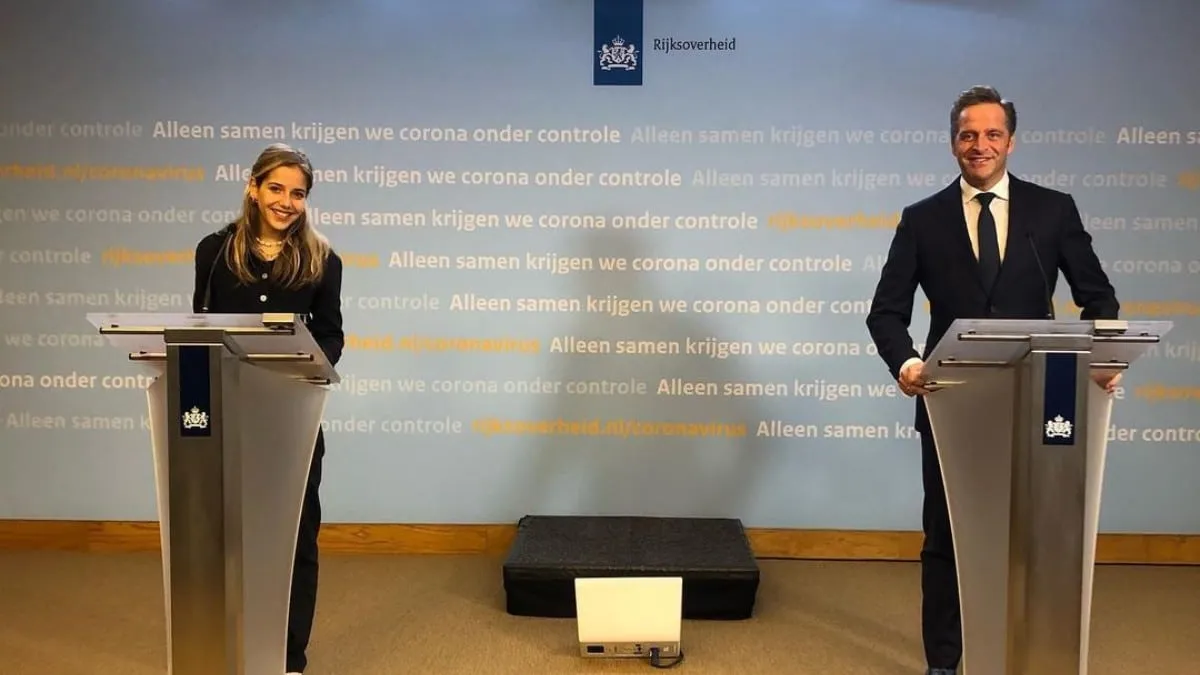 hugo de jonge dochter persconferentie even tot hier thuiswerken quarantaine corona