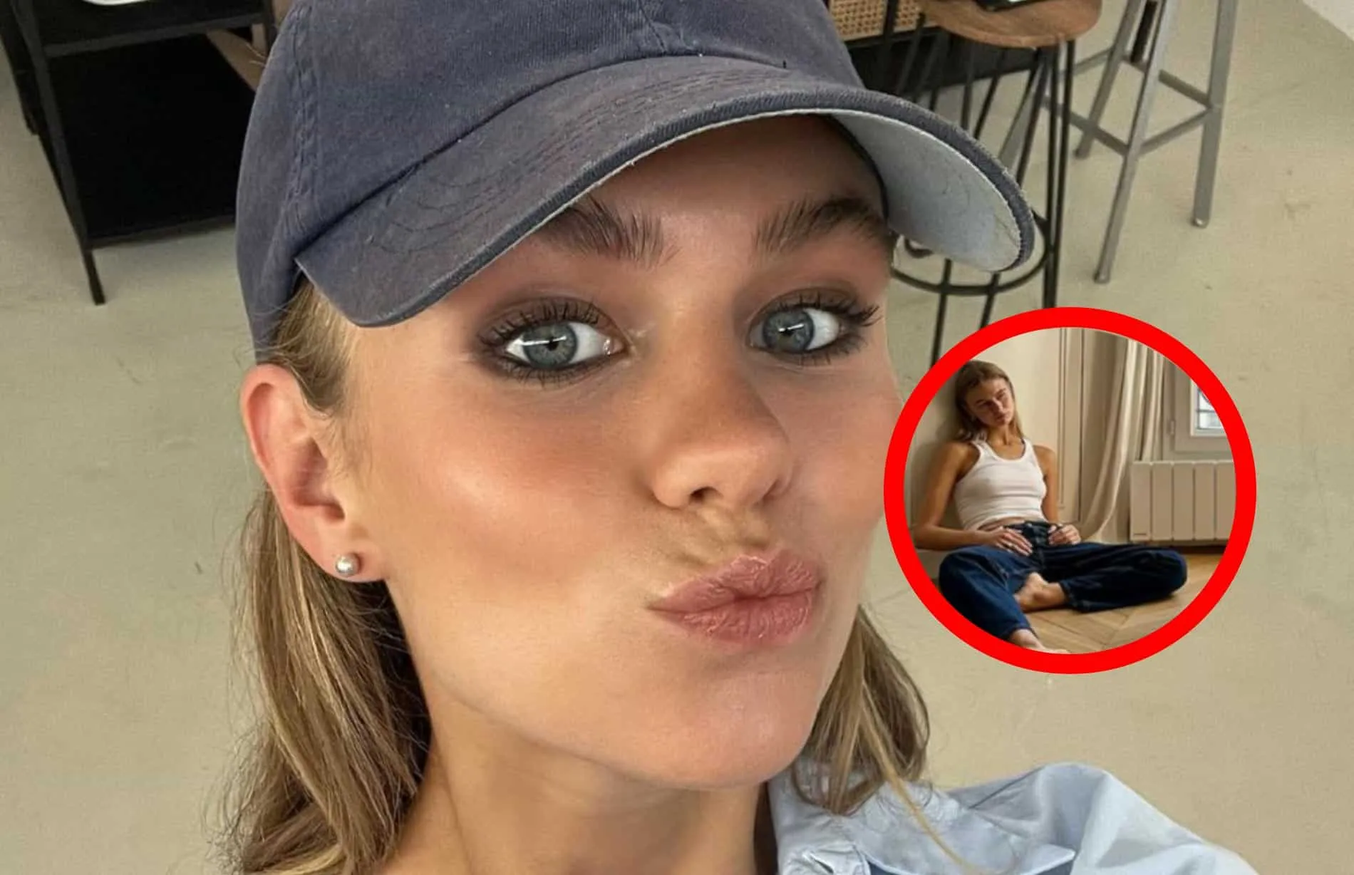 lieke van der hoorn poseert in hotelkamer
