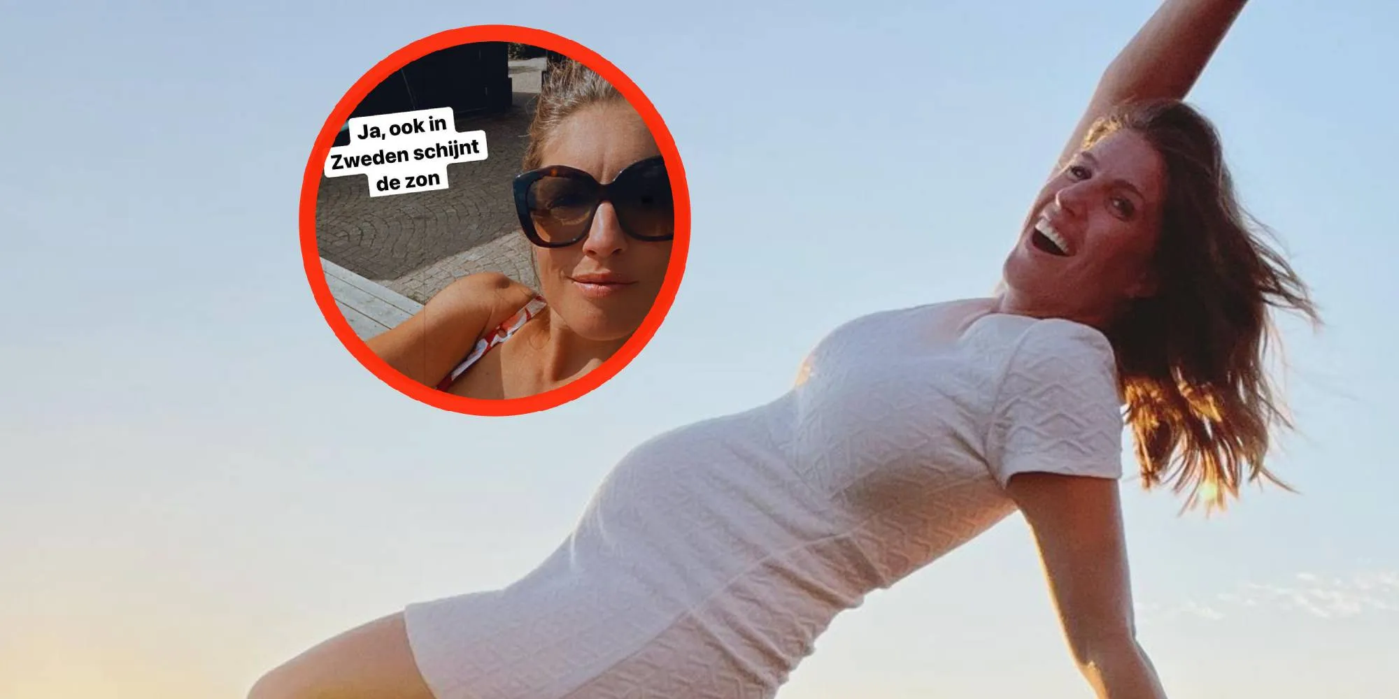 marieke elsinga zwanger zweden vakantie foto