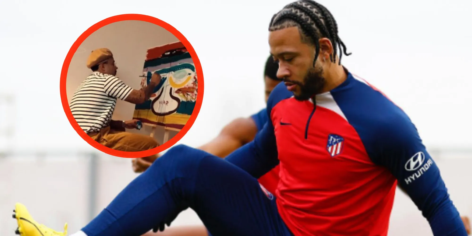 memphis depay voetballer schilderen video