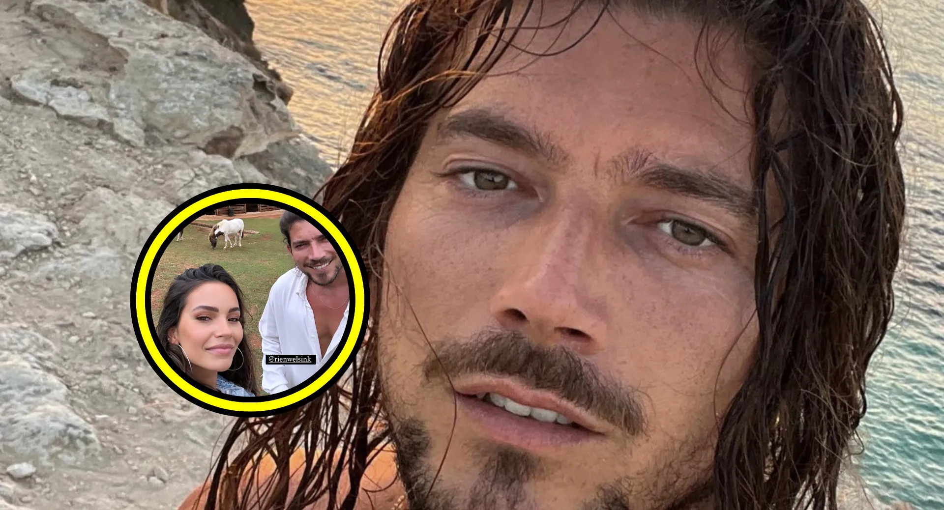 monica geuze intiem met bachelor in afgelegen weiland