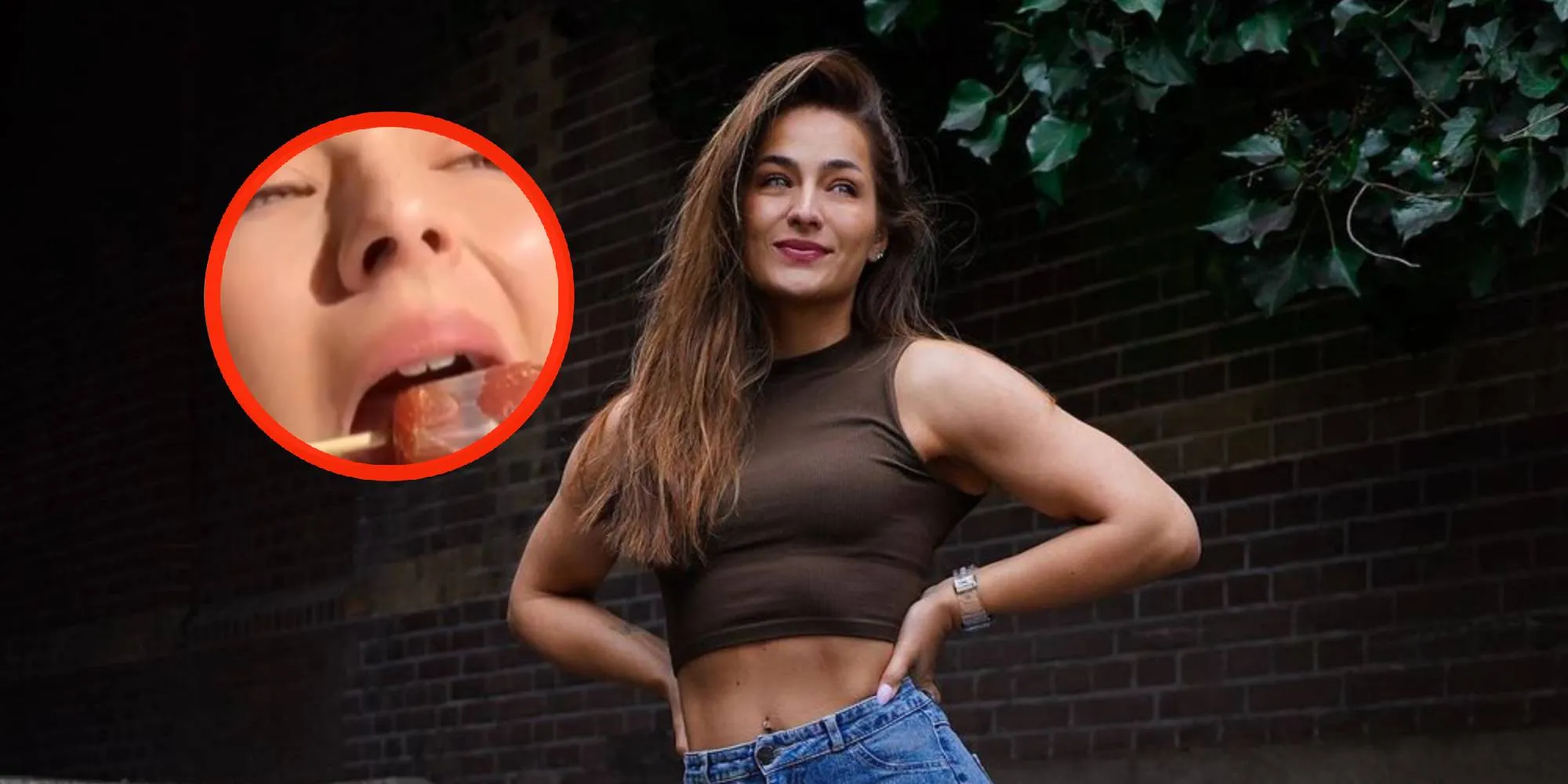 nochtli verbaast fans door zoete staaf in haar mond te stoppen