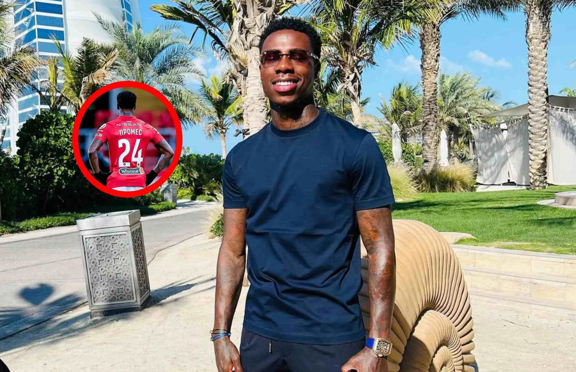 quincy promes aftuigen voetbalveld