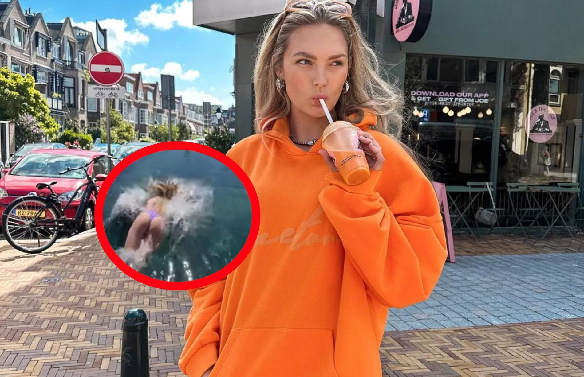 romee strijd geniet onder de douche van geweldig lichaam