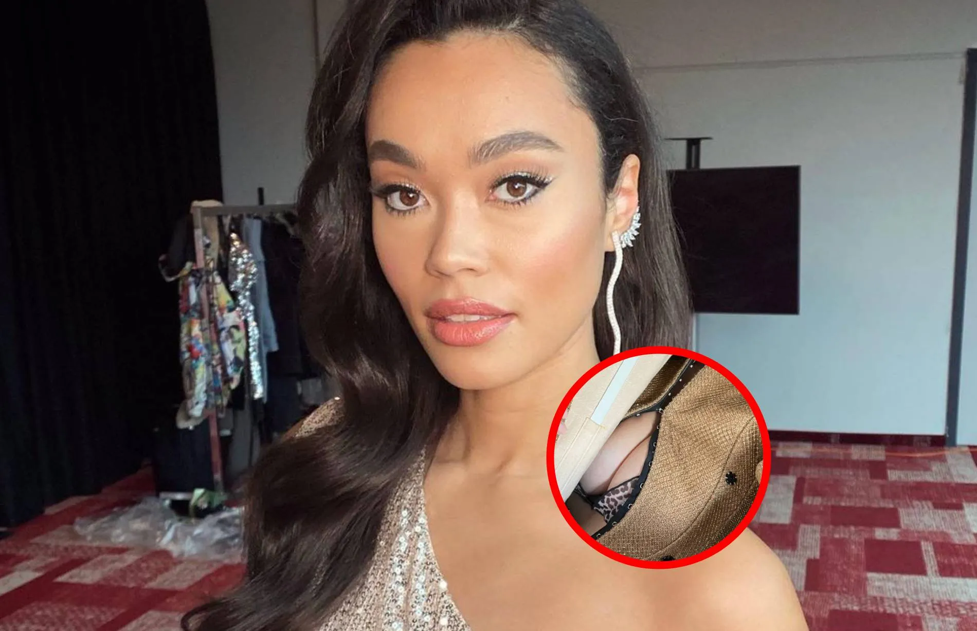 romy monteiro knalt uit jurk 1