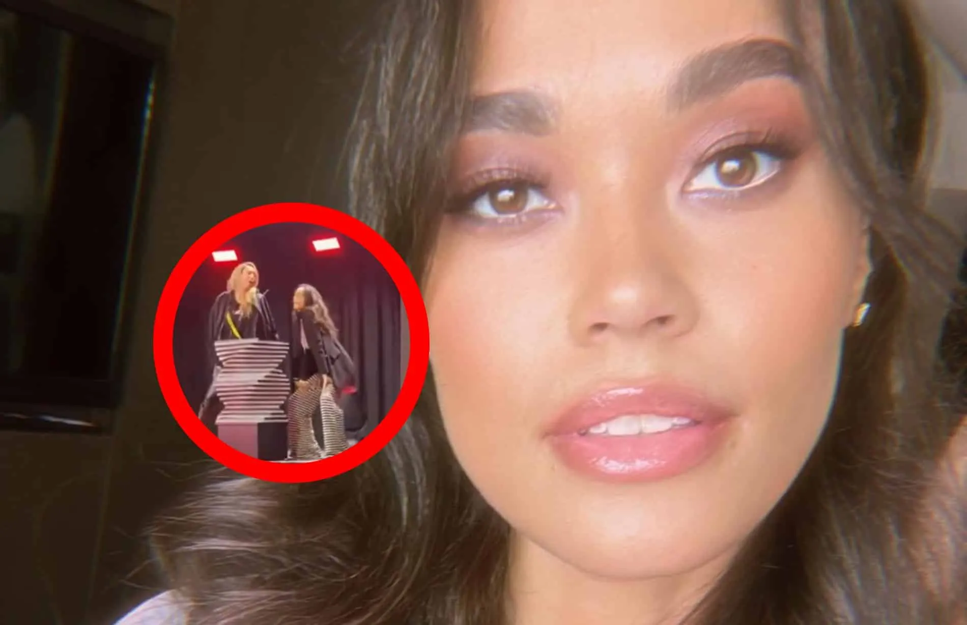 romy monteiro schudt achterkant in boevenpakje