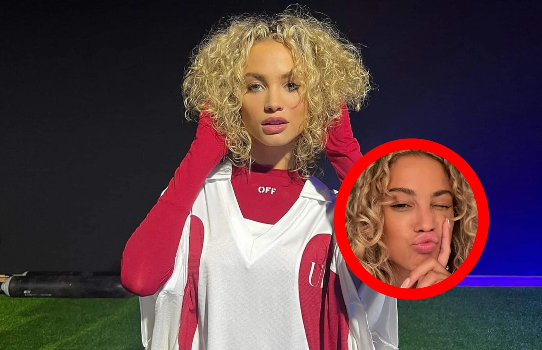 rose bertram poseert in bed
