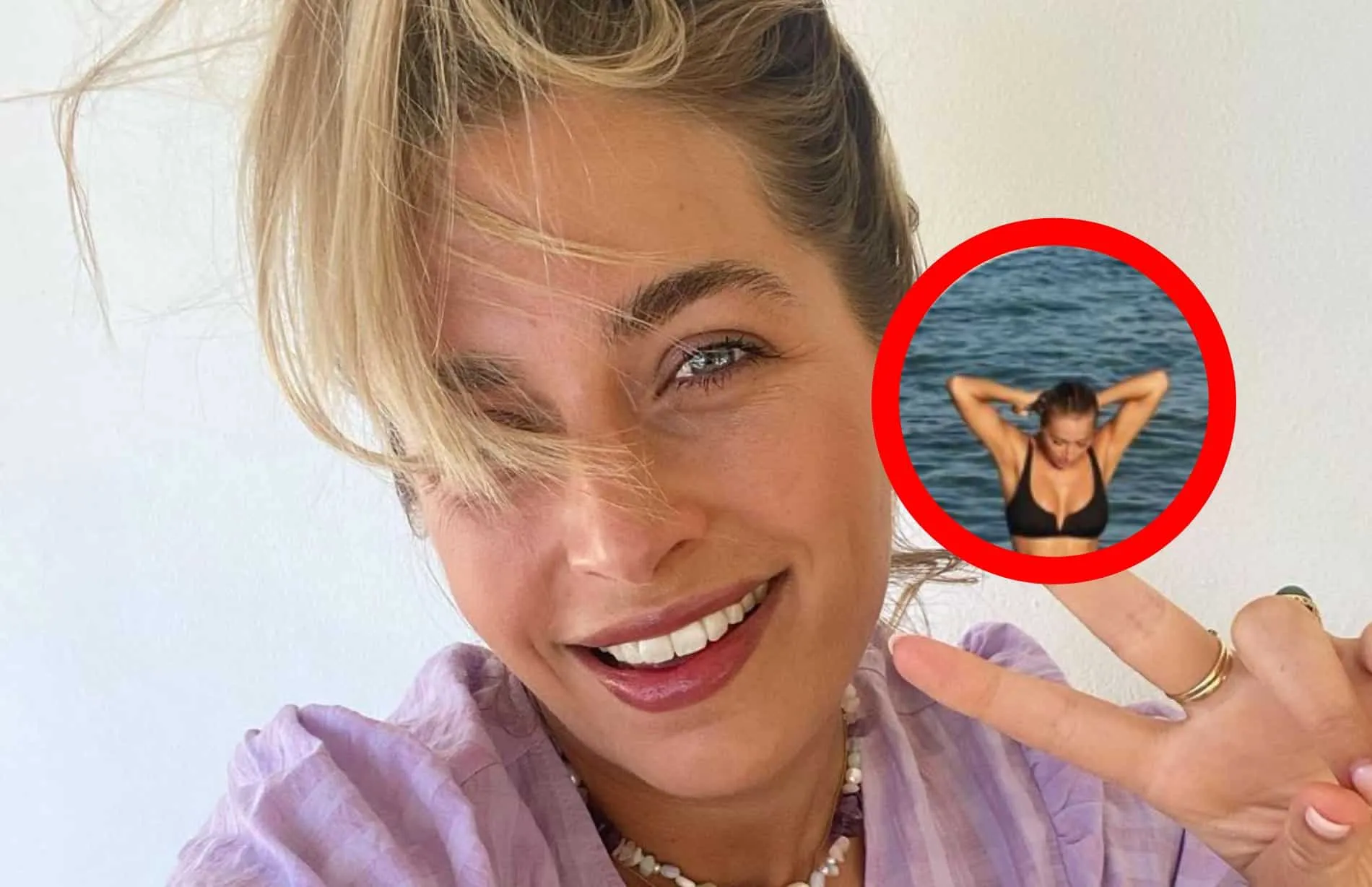 shelly sterk deelt foto in badkleding