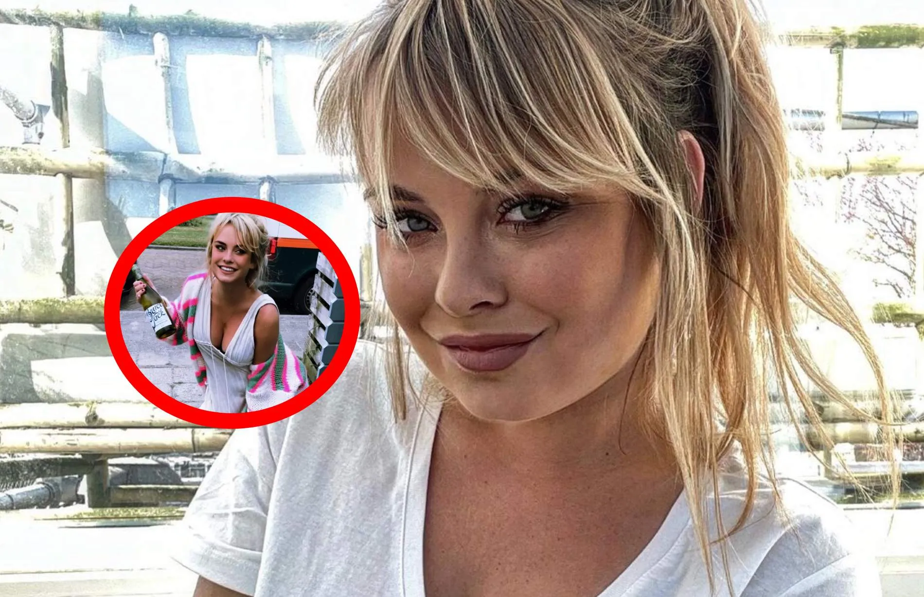 sylvana ijsselmuiden met fles wijn