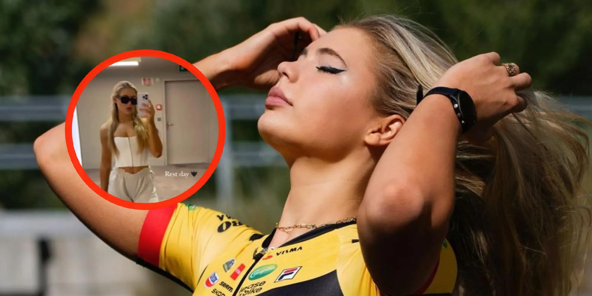 video beeldschone jutta leerdam laat zich filmen op verlaten weggetje