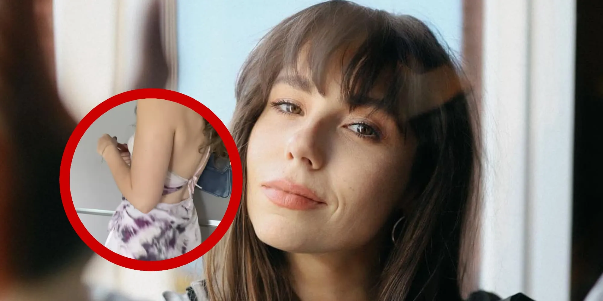 video gwen van poorten schudt met haar achterste in zeer luchtig jurkje
