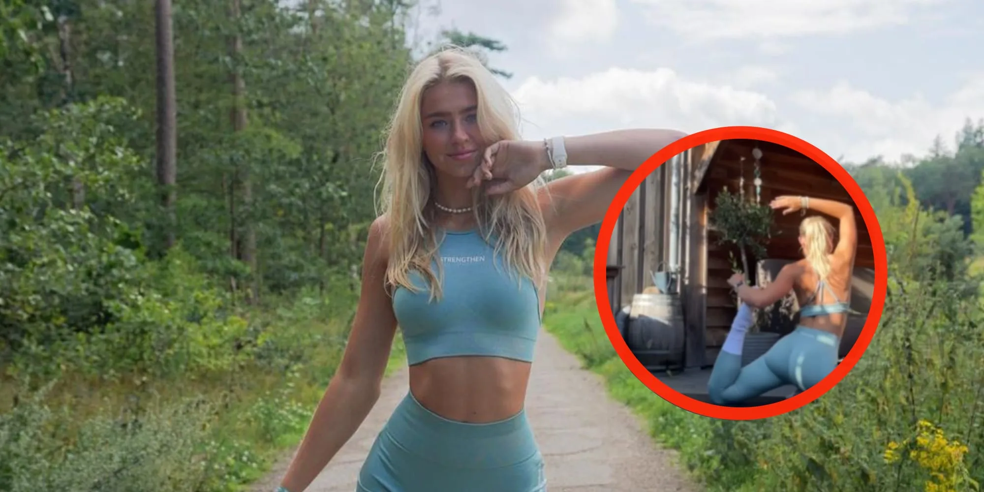 video influencer danique hosmar laat haar lijf volledig zien in spannend gympakje