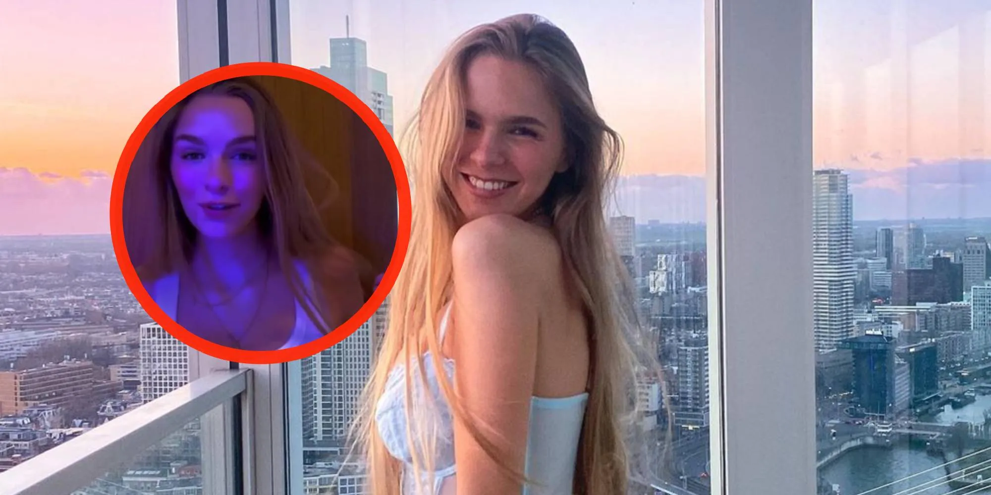 video lies zhara duwt haar twee vriendinnen omhoog in doorschijnend topje
