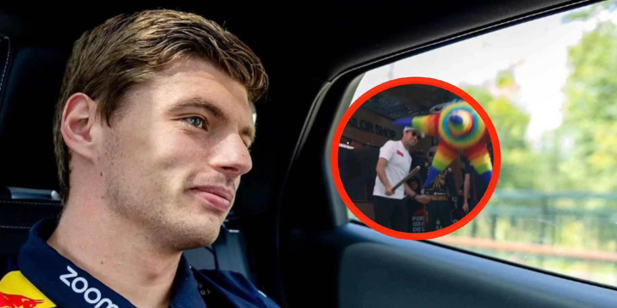 video max verstappen en sergio perez veroorzaken ruzie bij fans om flinke klappen met stok