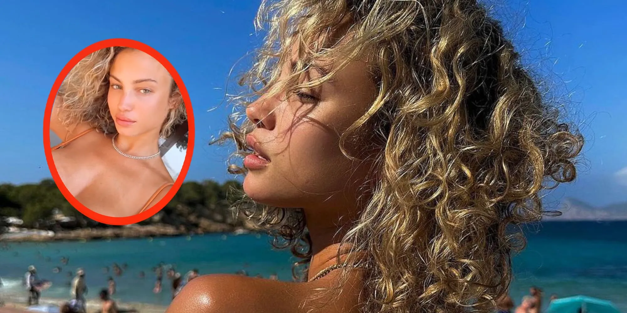 video model rose bertram kan haar voorgevel nauwelijks verbergen met mini topje