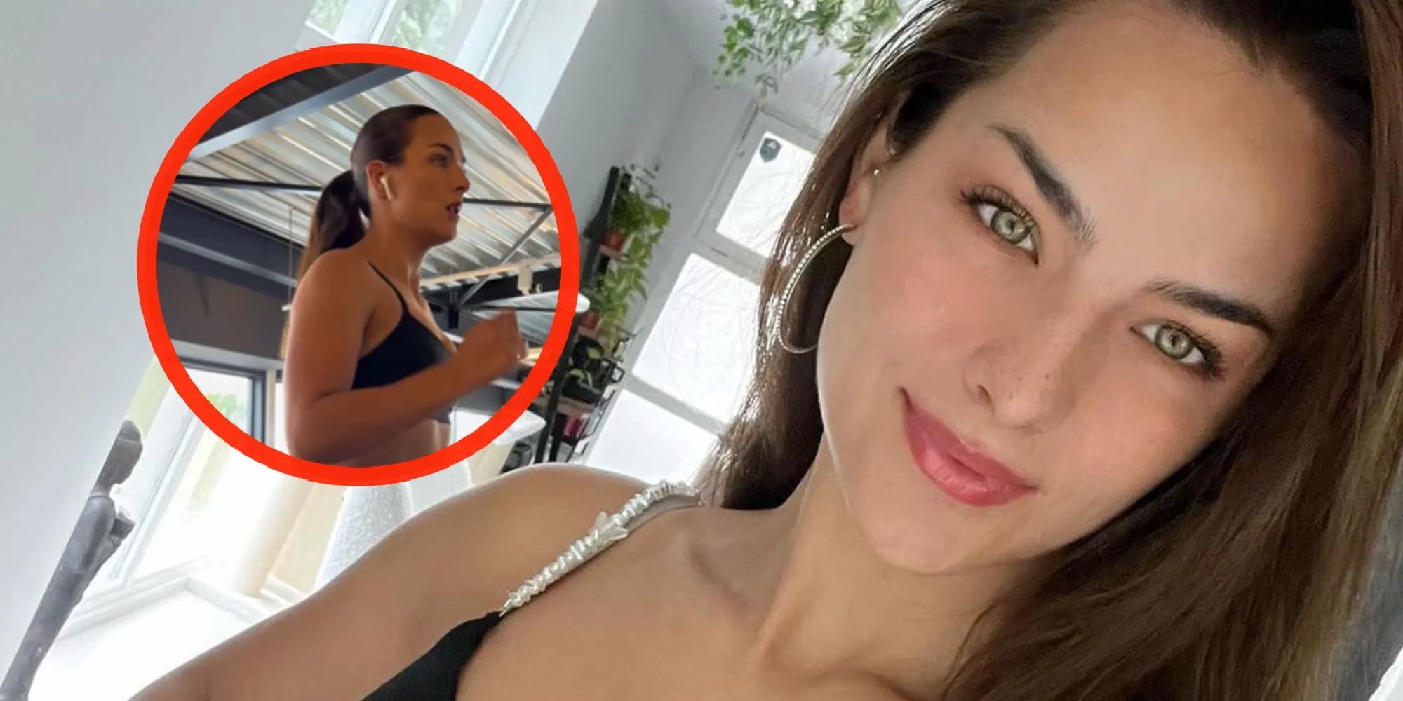video nochtli knalt bijna uit haar gympakje tijdens workout