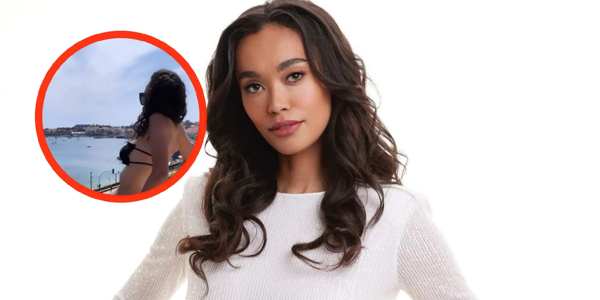video romy monteiro verliest bijna haar badkleding tijdens duikelpartij op balkon