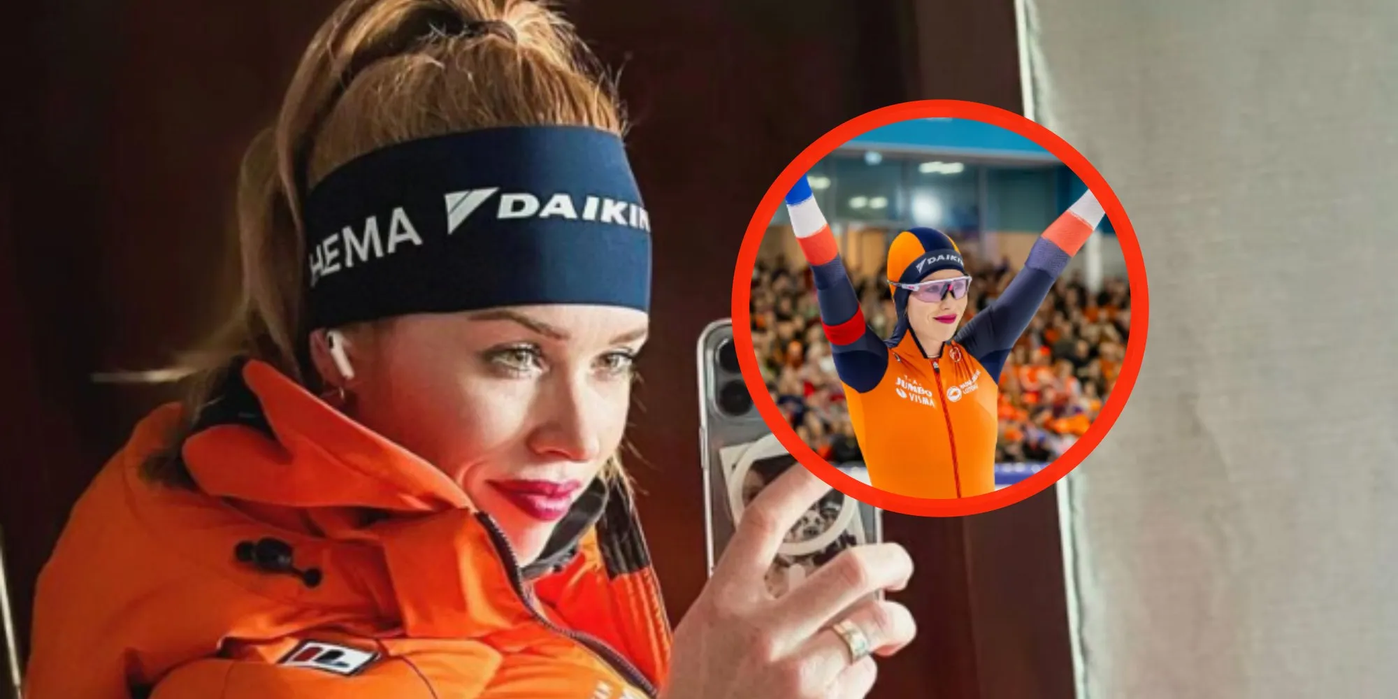 video schaatsster antoinette de jong pronkt met haar achterzijde in de open lucht