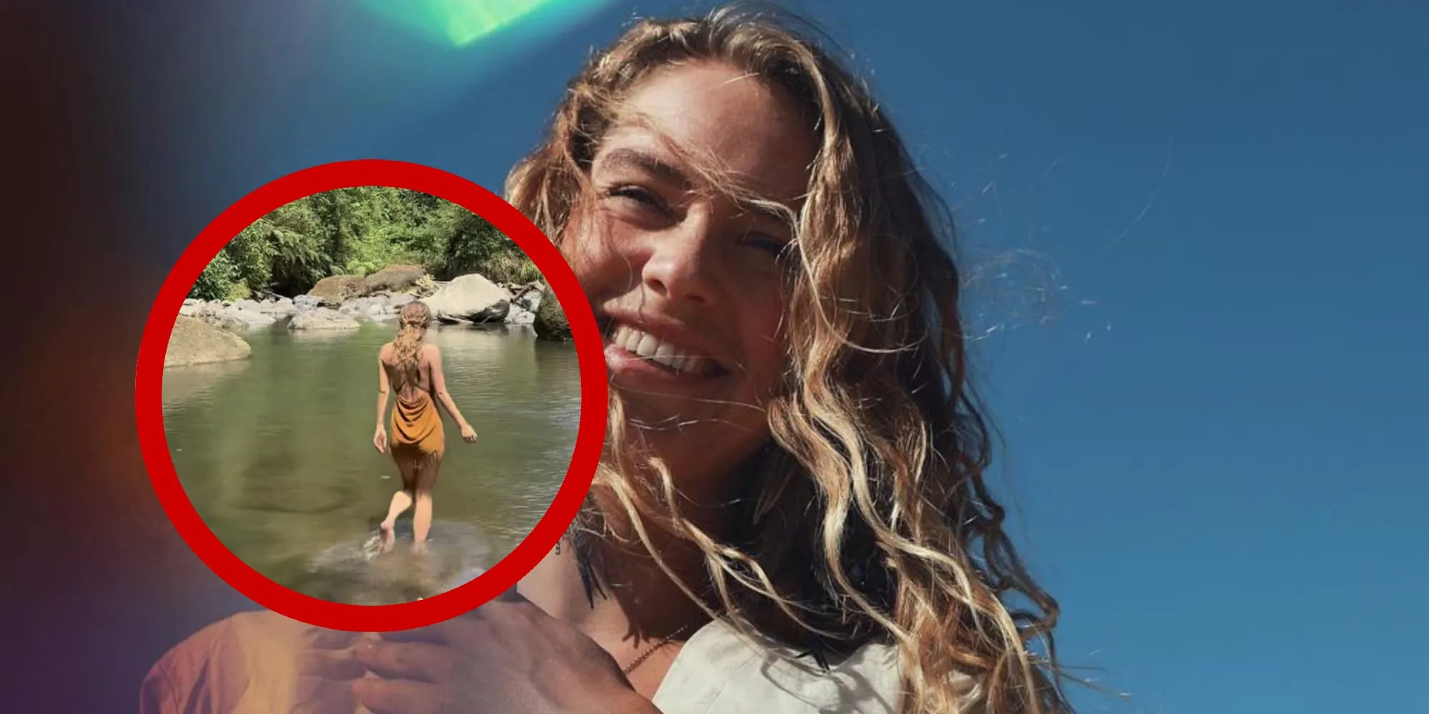 video sharon pieksma laat zich filmen tijdens zwemsessie op afgelegen plekje