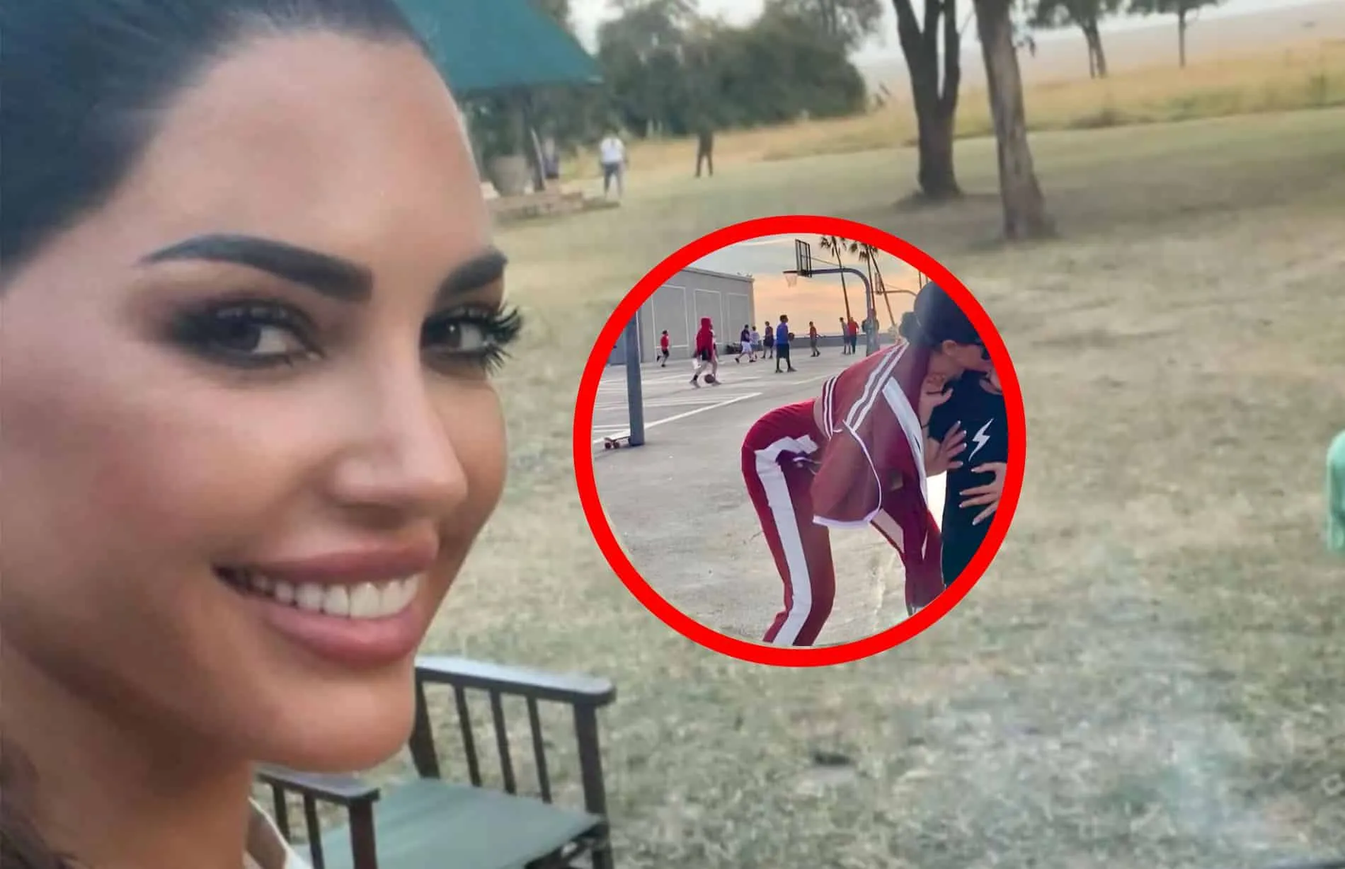 yolanthe cabau in super strak fitness broekje