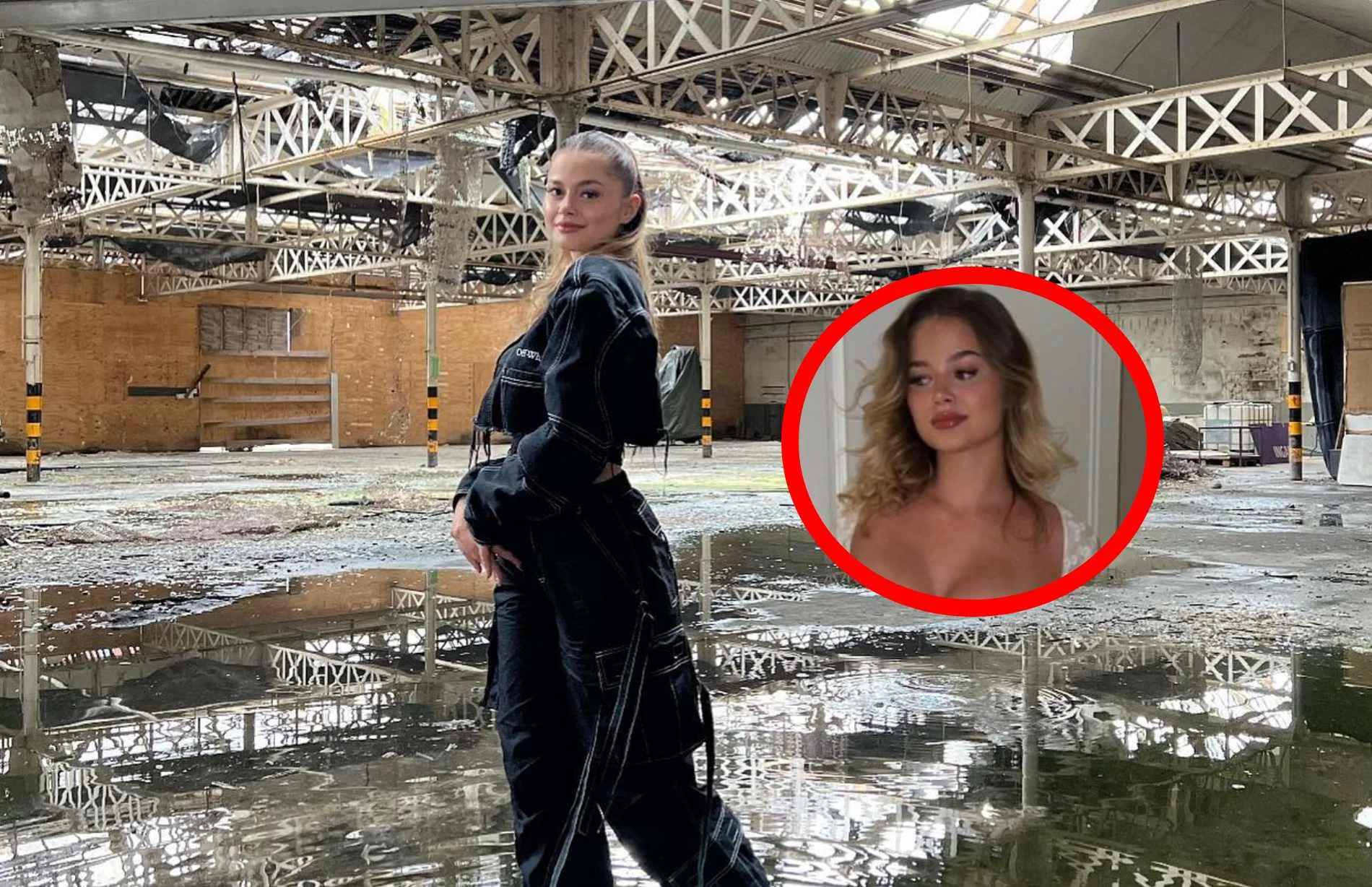 zangeres stefania liberakakis laat voorkant uit jurkje vallen
