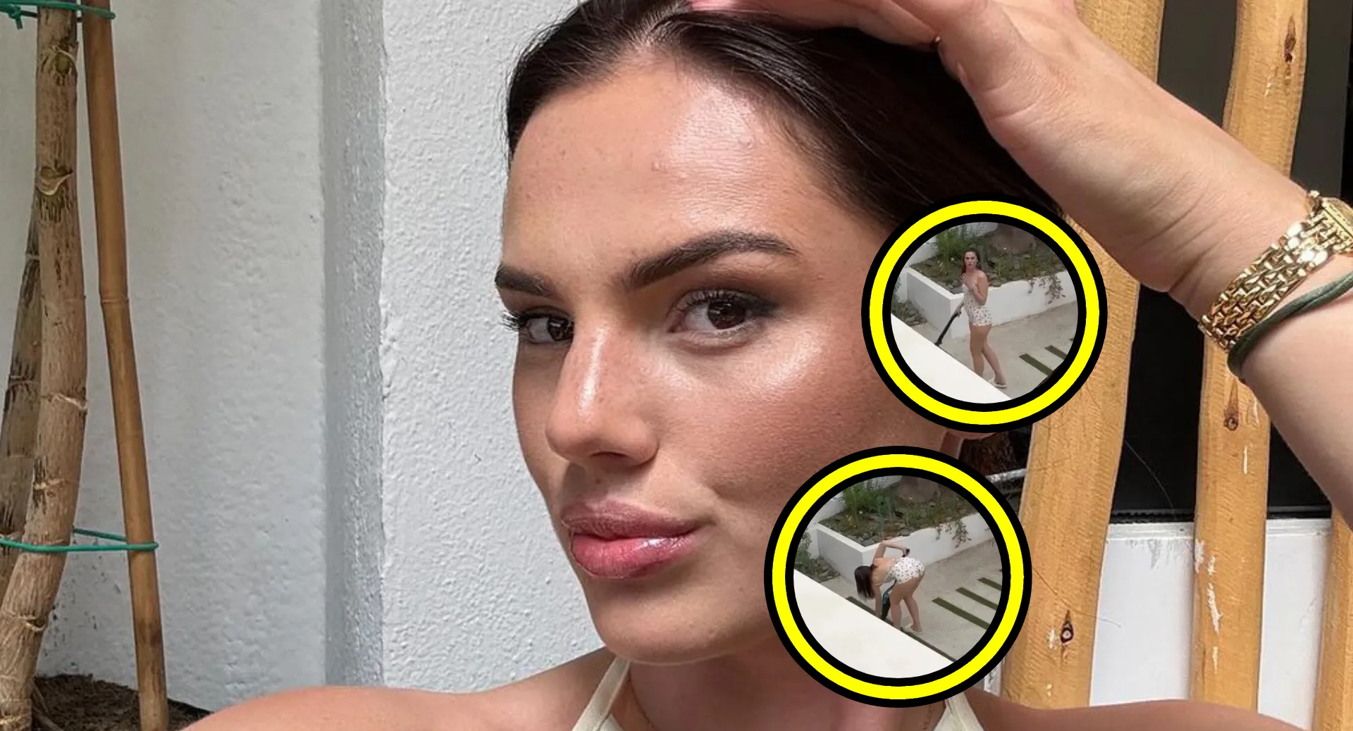 beschamend famke louise wordt stiekem gefilmd terwijl ze stevig aan het stofzuigen is